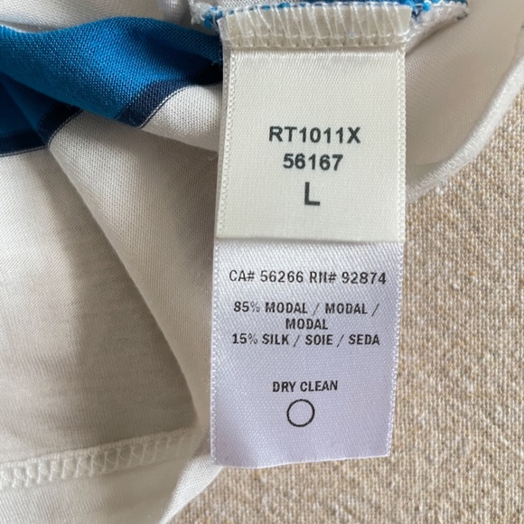 Splendid Women's Striped Loose Fit Tank Top Modal/Silk Size L - Picture 6 of 6